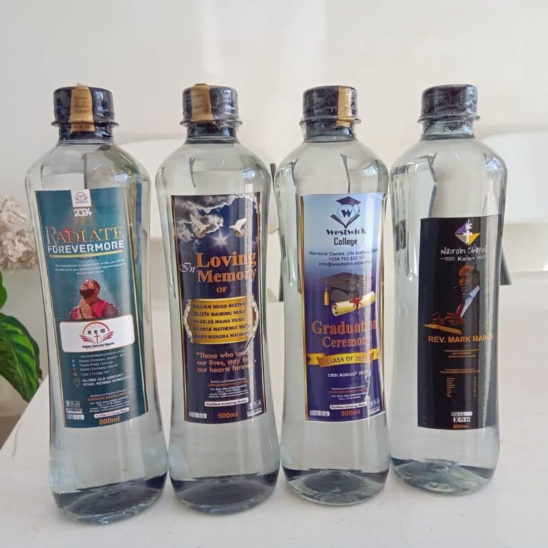 Customised and branded water for corporates events , Social events and all occassions
